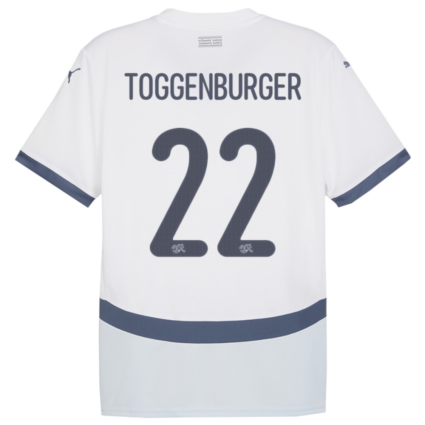Dámské Švýcarsko Nando Toggenburger #22 Bílý Daleko Hráčské Dresy 24-26 Dres