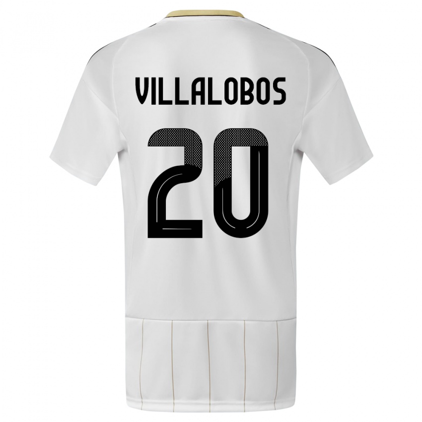 Dámské Kostarika Fabiola Villalobos #20 Bílý Daleko Hráčské Dresy 24-26 Dres