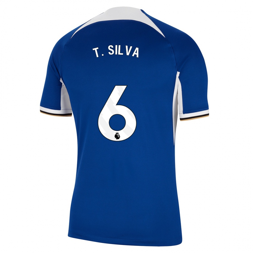 Dětské Thiago Silva #6 Modrý Domů Hráčské Dresy 2023/24 Dres