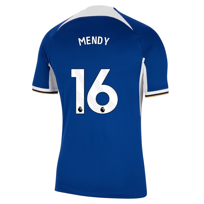 Dětské Edouard Mendy #16 Modrý Domů Hráčské Dresy 2023/24 Dres