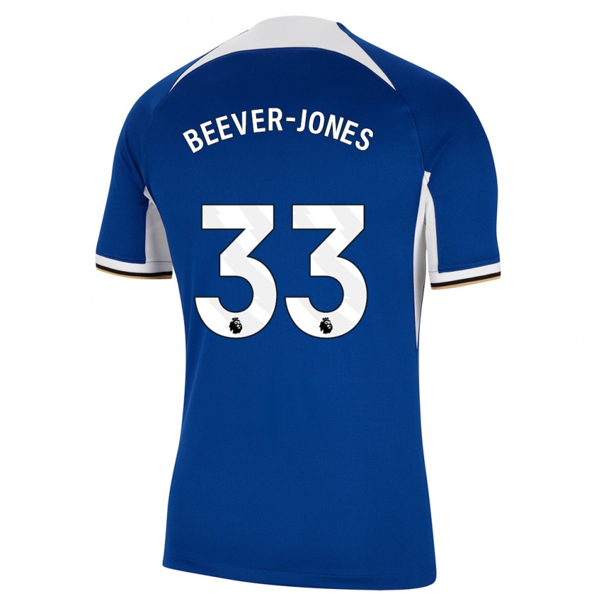 Dětské Aggie Beever-Jones #33 Modrý Domů Hráčské Dresy 2023/24 Dres