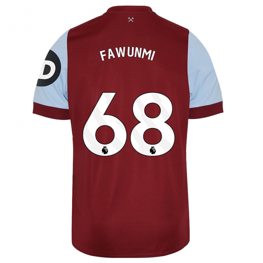 Dětské Favour Fawunmi #68 Maroon Domů Hráčské Dresy 2023/24 Dres