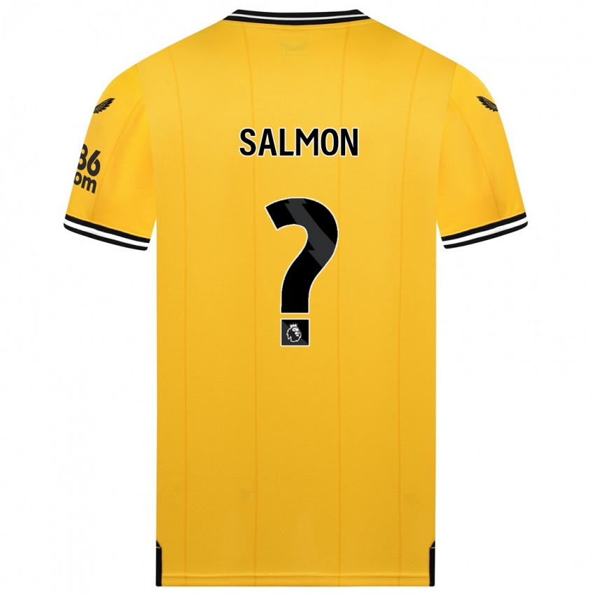 Dětské Fabian Salmon #0 Žlutá Domů Hráčské Dresy 2023/24 Dres