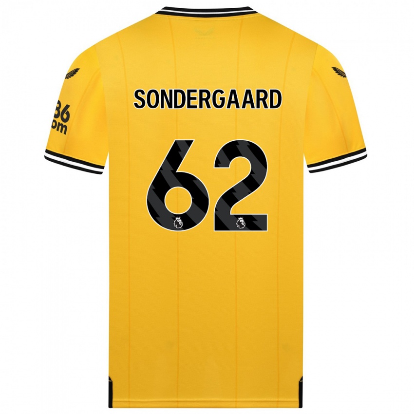 Dětské Andreas Sondergaard #62 Žlutá Domů Hráčské Dresy 2023/24 Dres