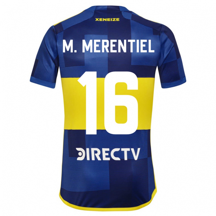 Dětské Miguel Merentiel #16 Tmavě Modrá Žlutá Domů Hráčské Dresy 2023/24 Dres