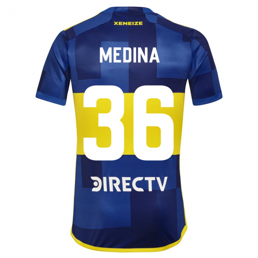 Dětské Cristian Medina #36 Tmavě Modrá Žlutá Domů Hráčské Dresy 2023/24 Dres