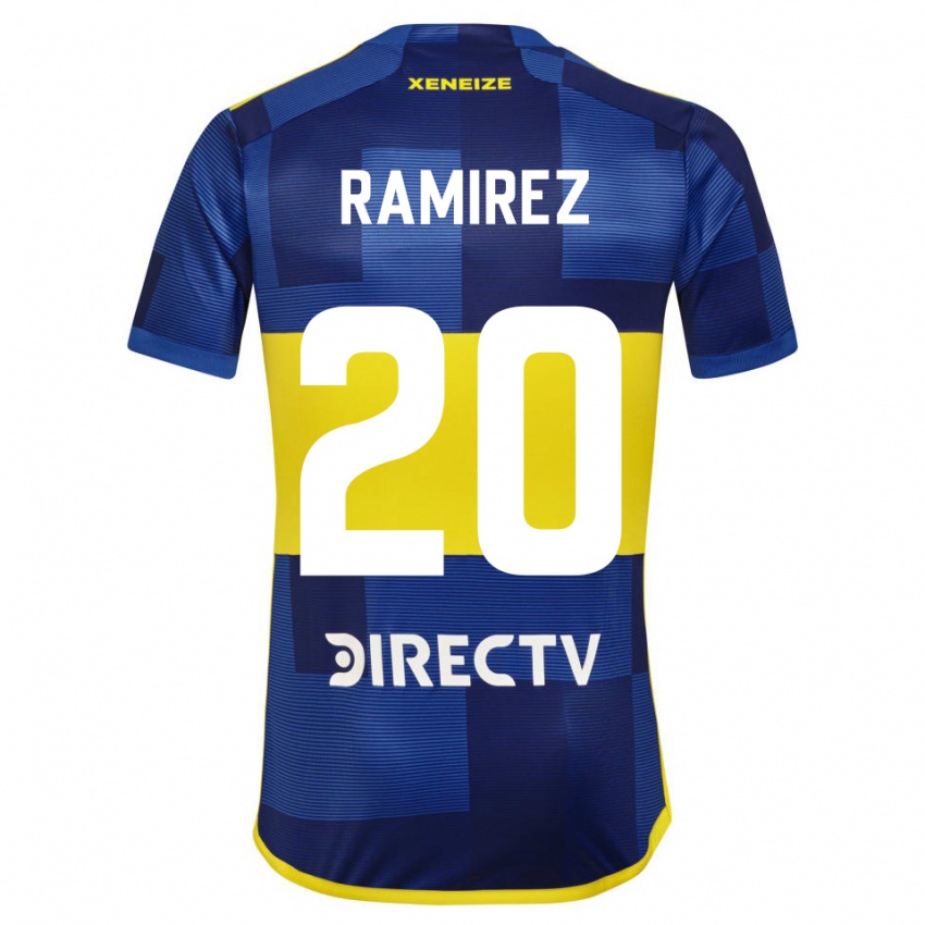 Dětské Juan Edgardo Ramirez #20 Tmavě Modrá Žlutá Domů Hráčské Dresy 2023/24 Dres