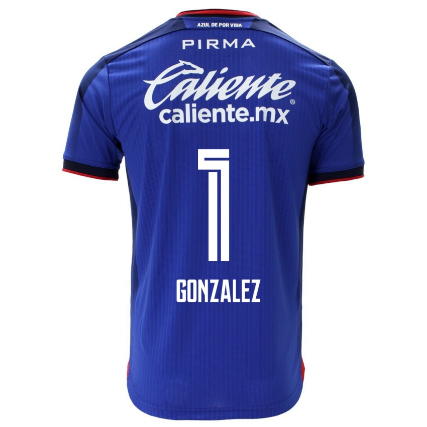 Dětské Itzayana Gonzalez #1 Modrý Domů Hráčské Dresy 2023/24 Dres