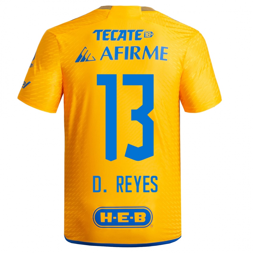 Dětské Diego Reyes #13 Žlutá Domů Hráčské Dresy 2023/24 Dres