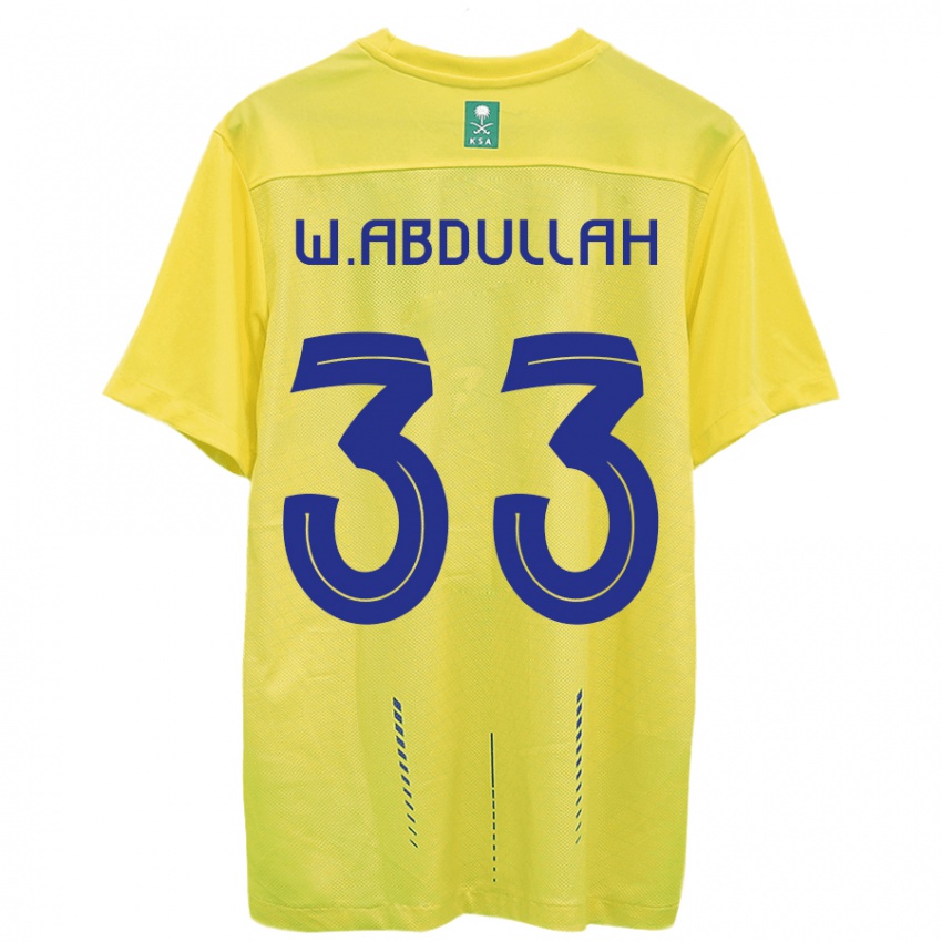 Dětské Waleed Abdullah #33 Žlutá Domů Hráčské Dresy 2023/24 Dres