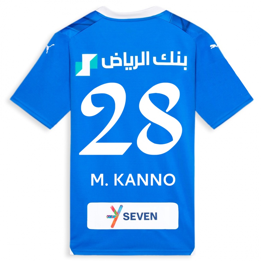 Dětské Mohamed Kanno #28 Modrý Domů Hráčské Dresy 2023/24 Dres