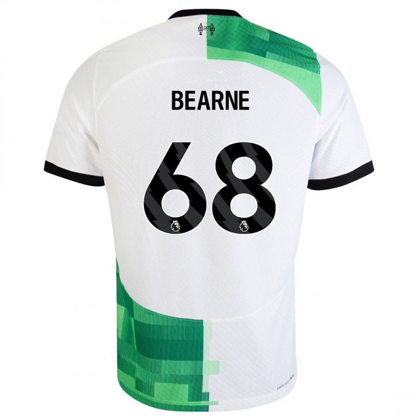 Dětské Jack Bearne #68 Bílá Zelená Daleko Hráčské Dresy 2023/24 Dres