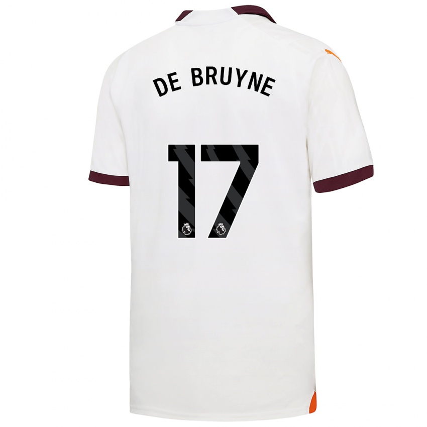 Dětské Kevin De Bruyne #17 Bílý Daleko Hráčské Dresy 2023/24 Dres