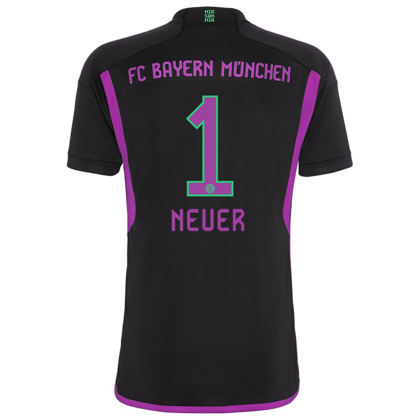 Dětské Manuel Neuer #1 Černá Daleko Hráčské Dresy 2023/24 Dres