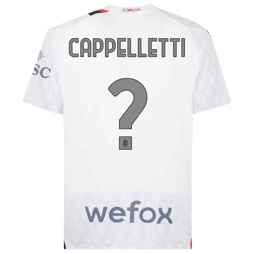 Dětské Mattia Cappelletti #0 Bílý Daleko Hráčské Dresy 2023/24 Dres
