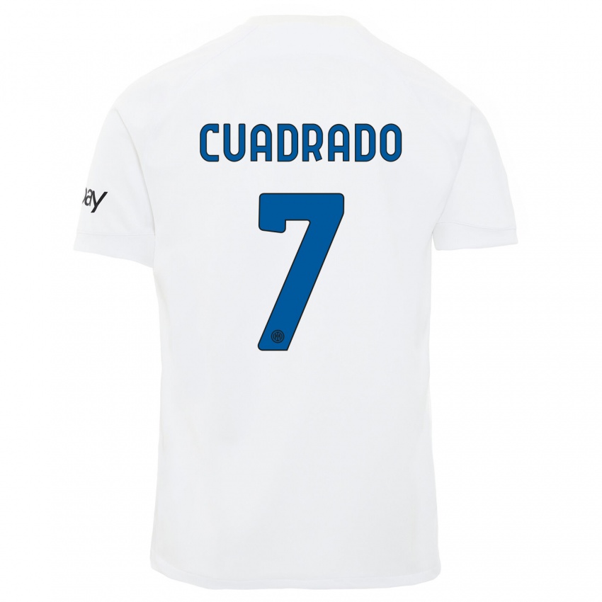 Dětské Juan Cuadrado #7 Bílý Daleko Hráčské Dresy 2023/24 Dres