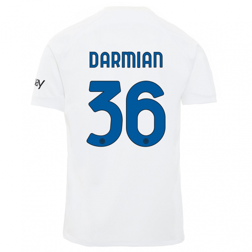 Dětské Matteo Darmian #36 Bílý Daleko Hráčské Dresy 2023/24 Dres