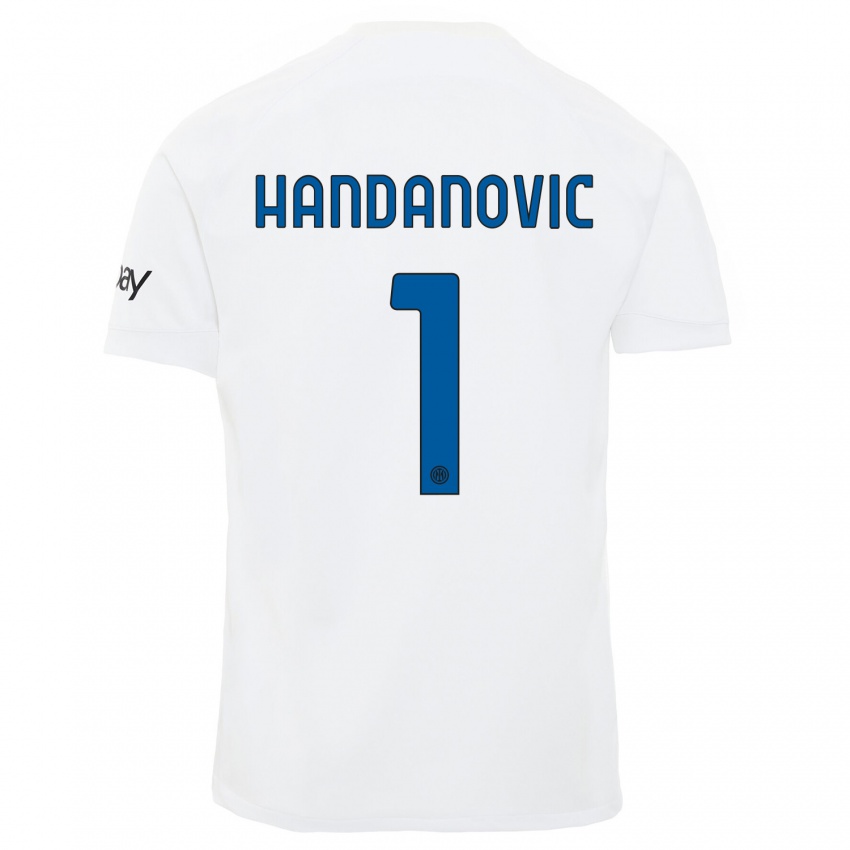 Dětské Samir Handanovic #1 Bílý Daleko Hráčské Dresy 2023/24 Dres