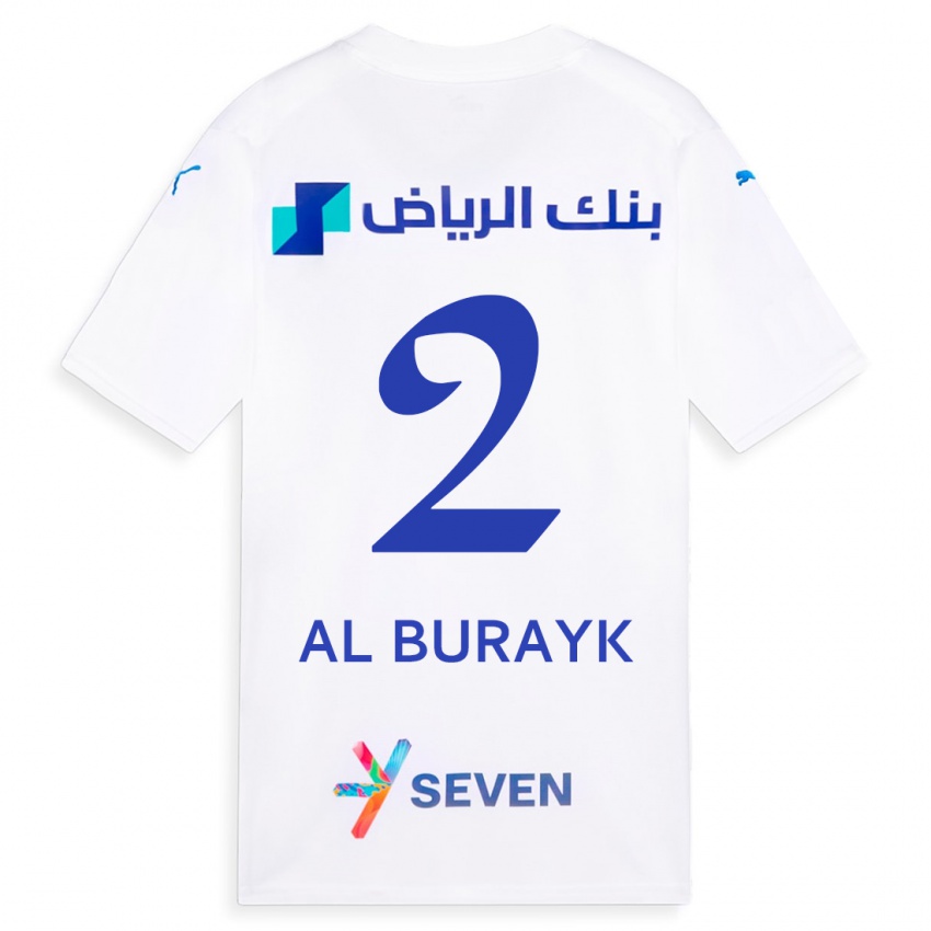 Dětské Mohammed Al-Burayk #2 Bílý Daleko Hráčské Dresy 2023/24 Dres