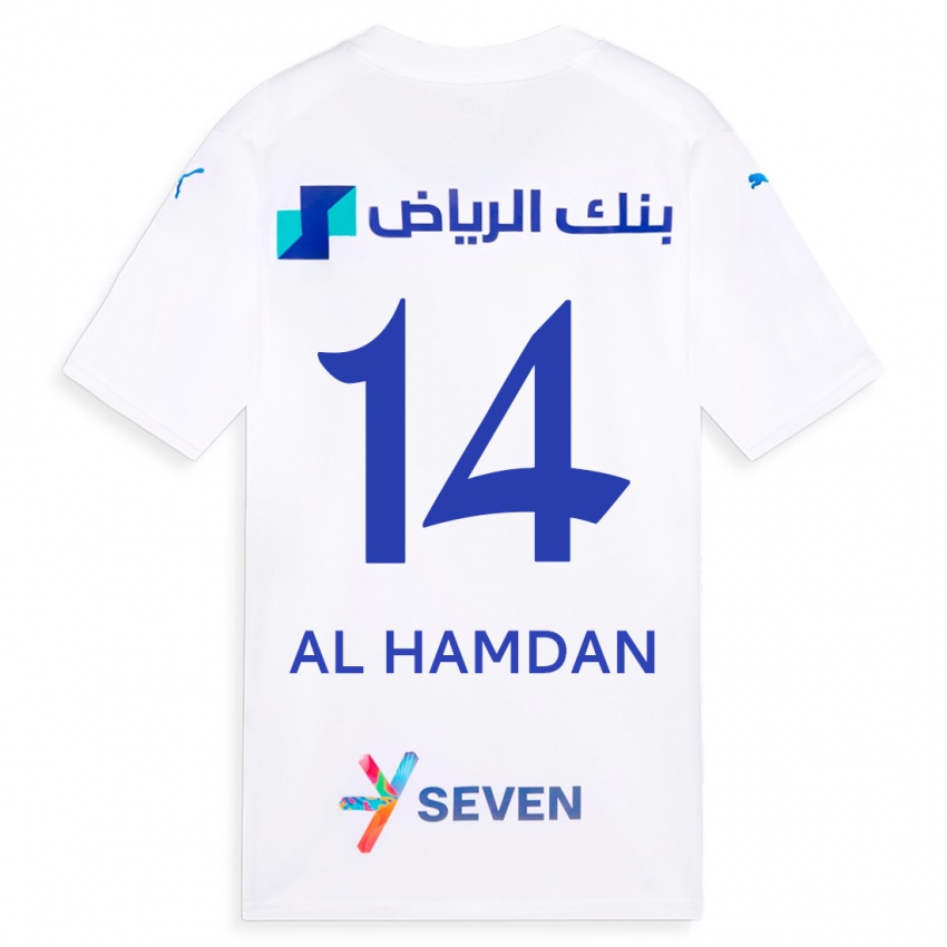 Dětské Abdullah Al-Hamdan #14 Bílý Daleko Hráčské Dresy 2023/24 Dres