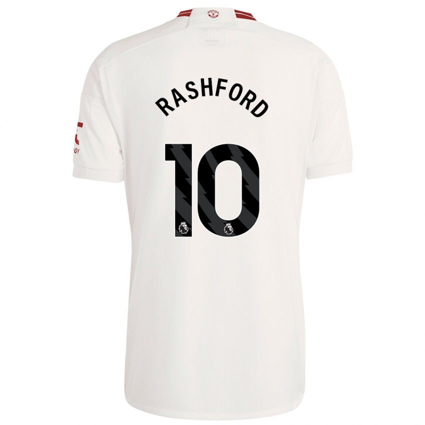 Dětské Marcus Rashford #10 Bílý Třetí Hráčské Dresy 2023/24 Dres