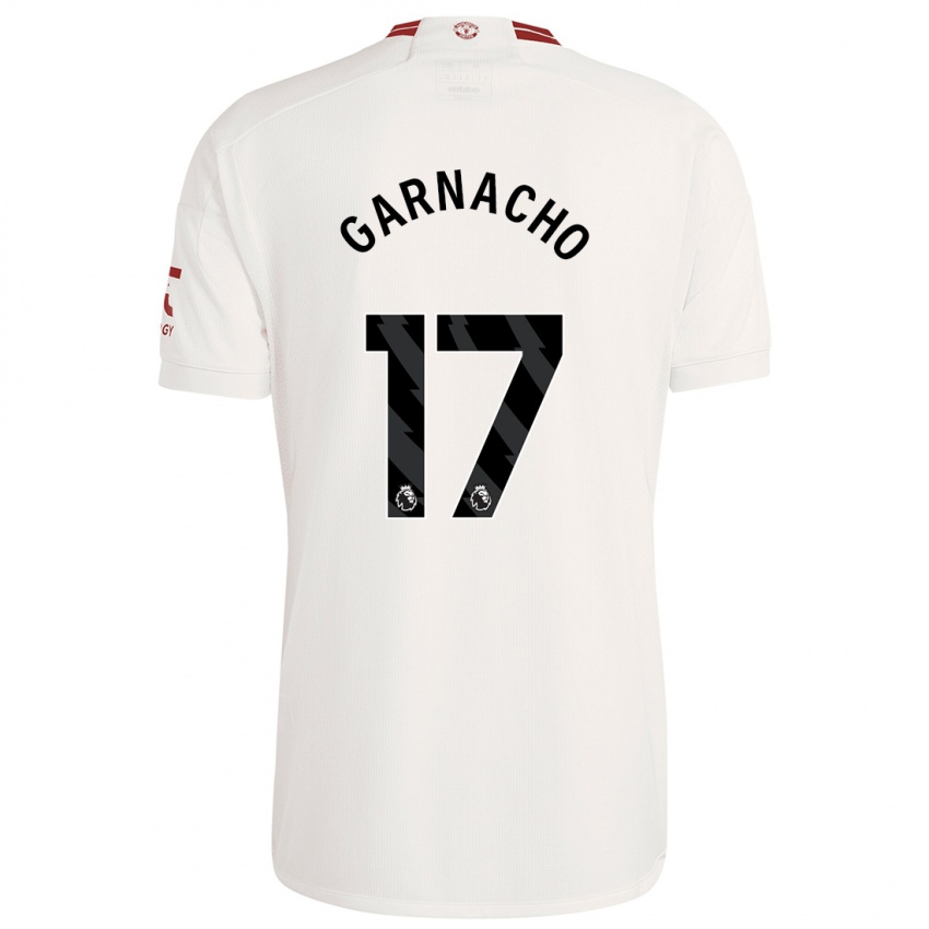 Dětské Alejandro Garnacho #17 Bílý Třetí Hráčské Dresy 2023/24 Dres
