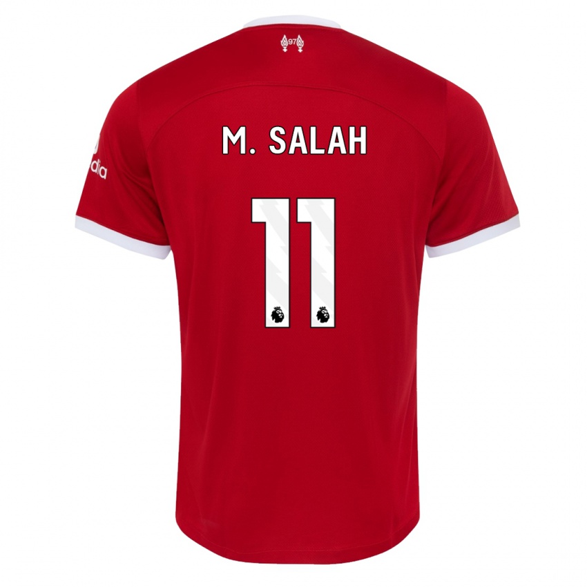 Pánské Mohamed Salah #11 Červené Domů Hráčské Dresy 2023/24 Dres