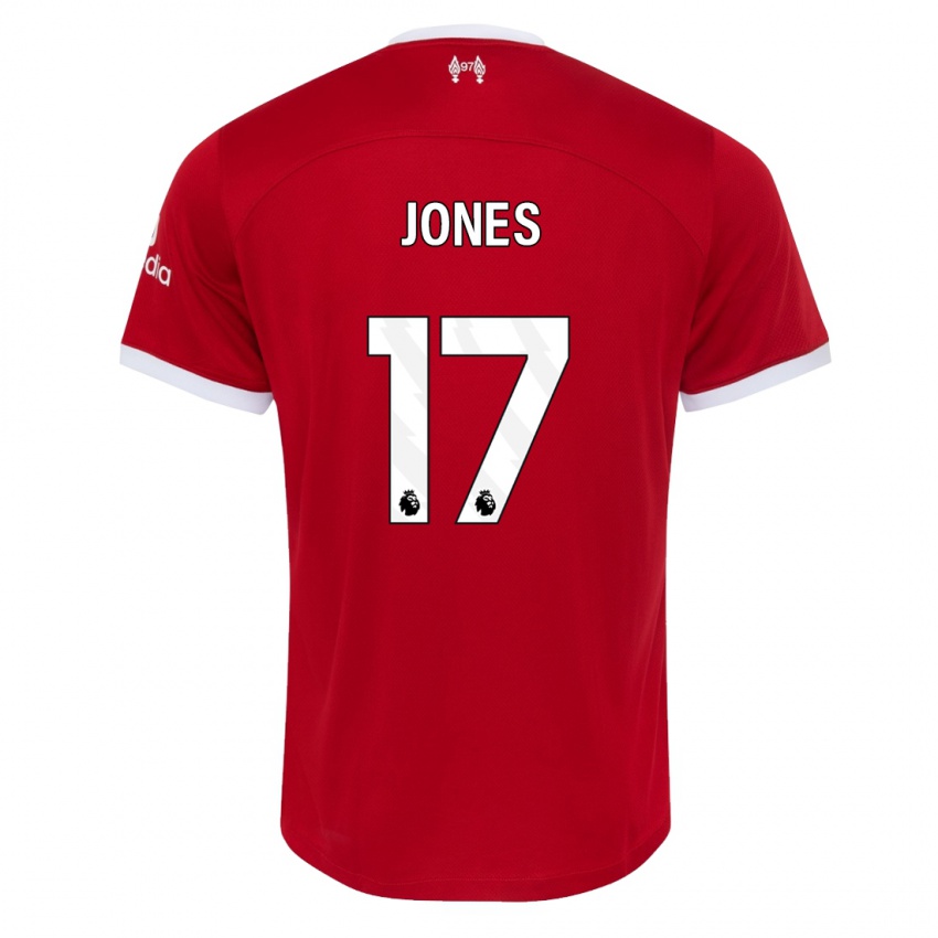 Pánské Curtis Jones #17 Červené Domů Hráčské Dresy 2023/24 Dres