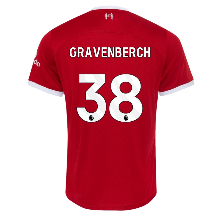Pánské Ryan Gravenberch #38 Červené Domů Hráčské Dresy 2023/24 Dres