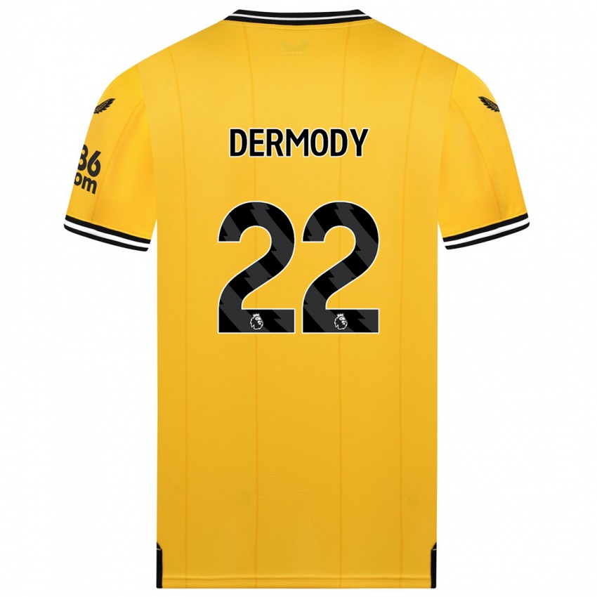 Pánské Helen Dermody #22 Žlutá Domů Hráčské Dresy 2023/24 Dres