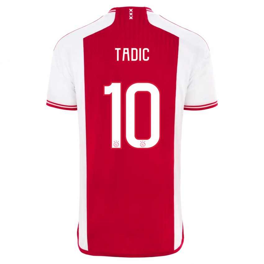 Pánské Dusan Tadic #10 Červená Bílá Domů Hráčské Dresy 2023/24 Dres