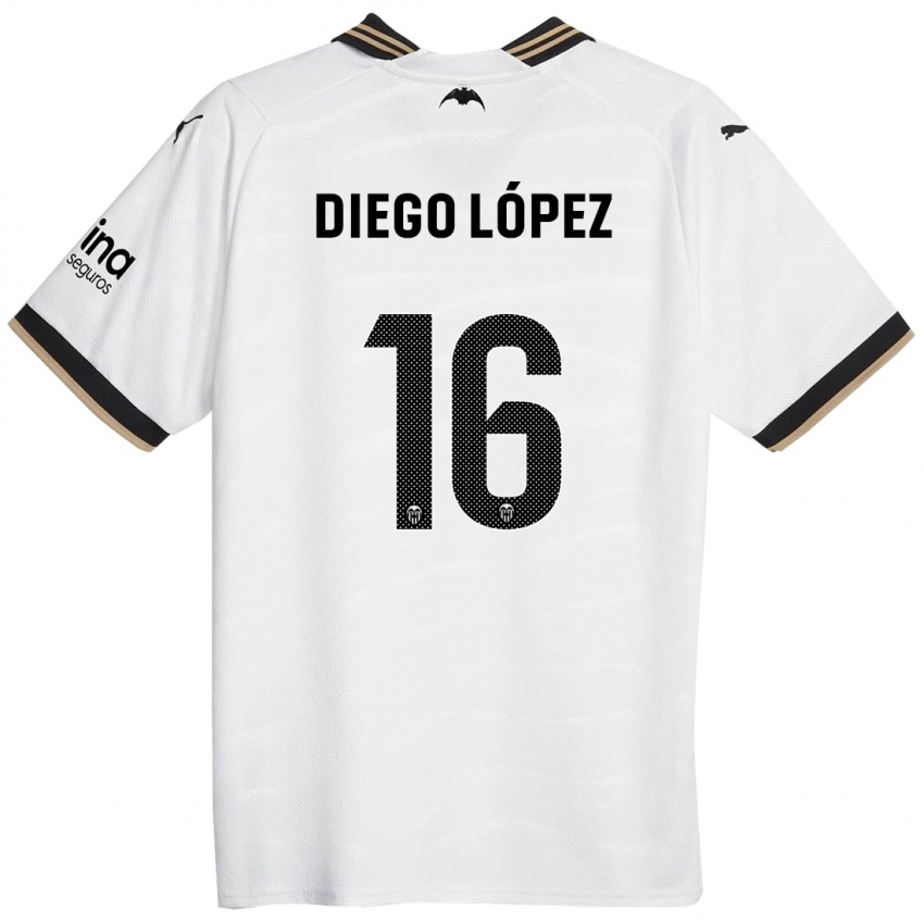 Pánské Diego Lopez #16 Bílý Domů Hráčské Dresy 2023/24 Dres