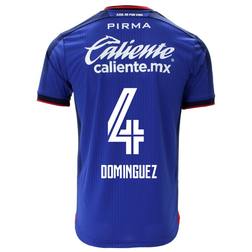 Pánské Julio Cesar Dominguez #4 Modrý Domů Hráčské Dresy 2023/24 Dres
