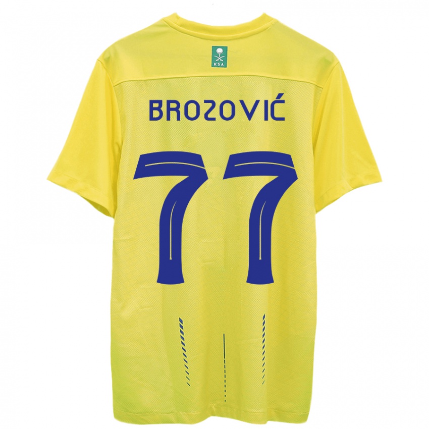 Pánské Marcelo Brozovic #77 Žlutá Domů Hráčské Dresy 2023/24 Dres