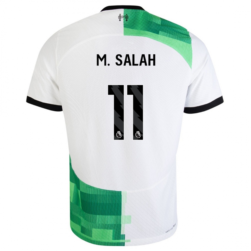 Pánské Mohamed Salah #11 Bílá Zelená Daleko Hráčské Dresy 2023/24 Dres