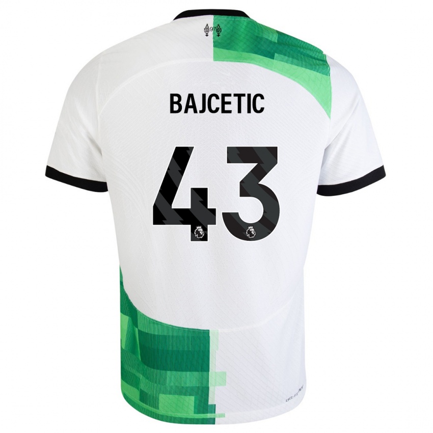 Pánské Stefan Bajcetic #43 Bílá Zelená Daleko Hráčské Dresy 2023/24 Dres