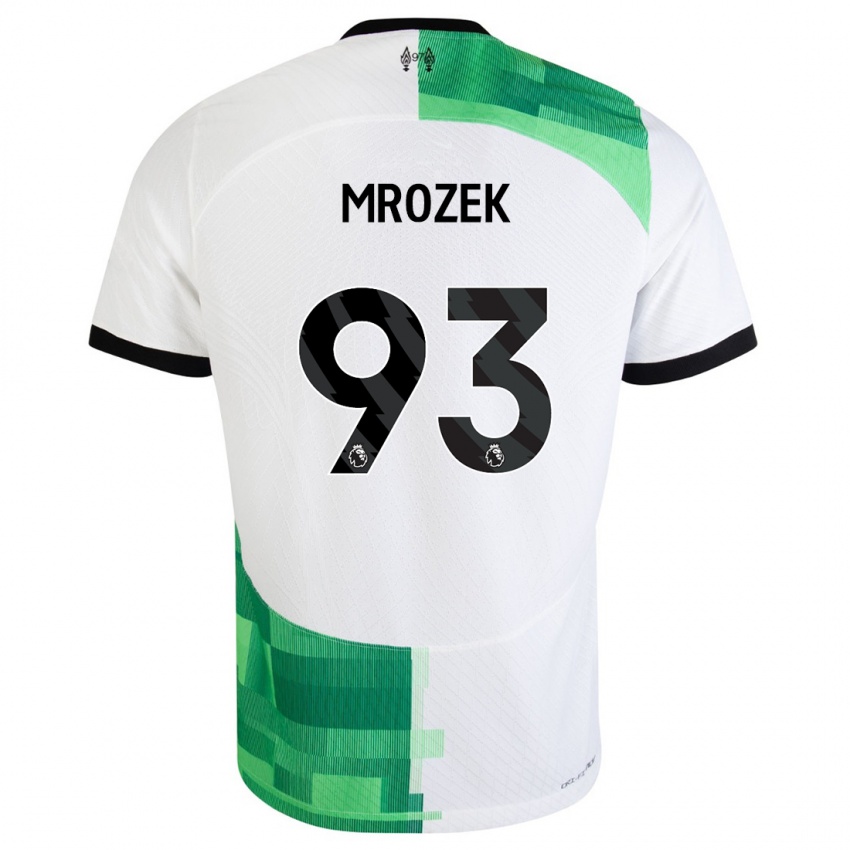Pánské Fabian Mrozek #93 Bílá Zelená Daleko Hráčské Dresy 2023/24 Dres