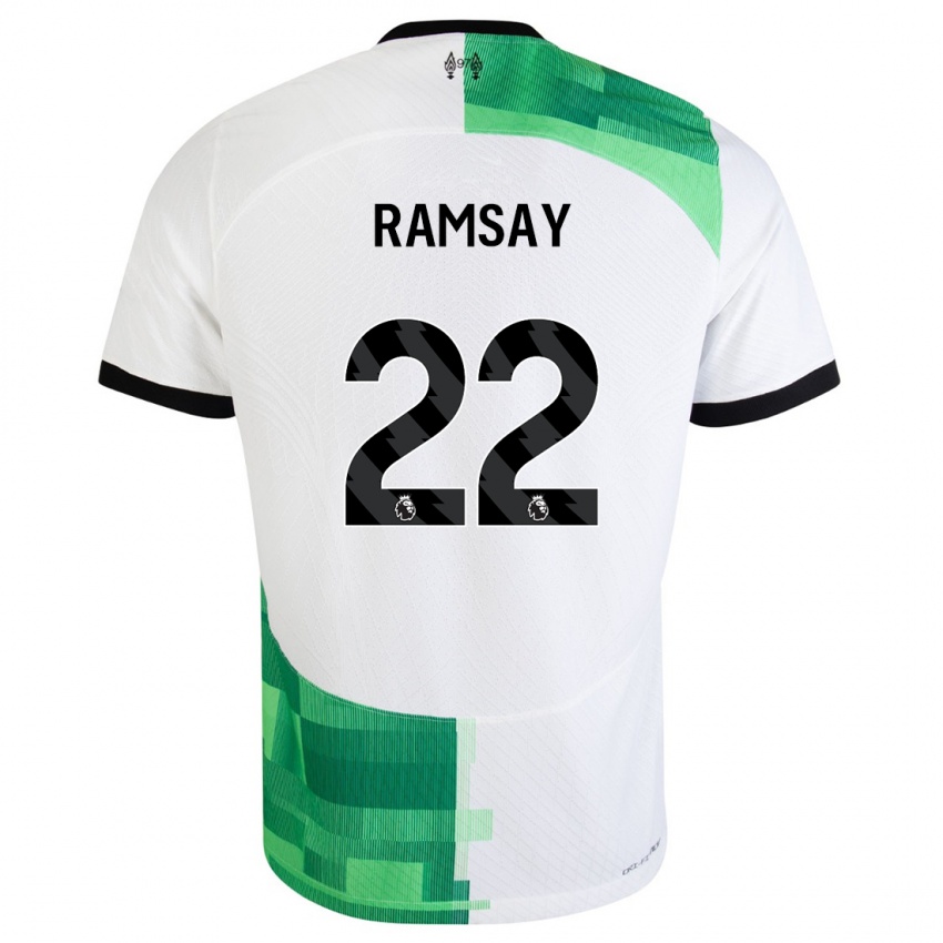 Pánské Calvin Ramsay #22 Bílá Zelená Daleko Hráčské Dresy 2023/24 Dres
