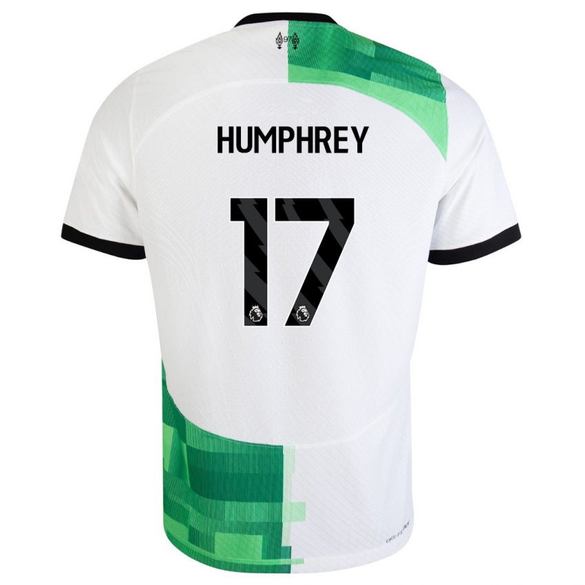 Pánské Carla Humphrey #17 Bílá Zelená Daleko Hráčské Dresy 2023/24 Dres