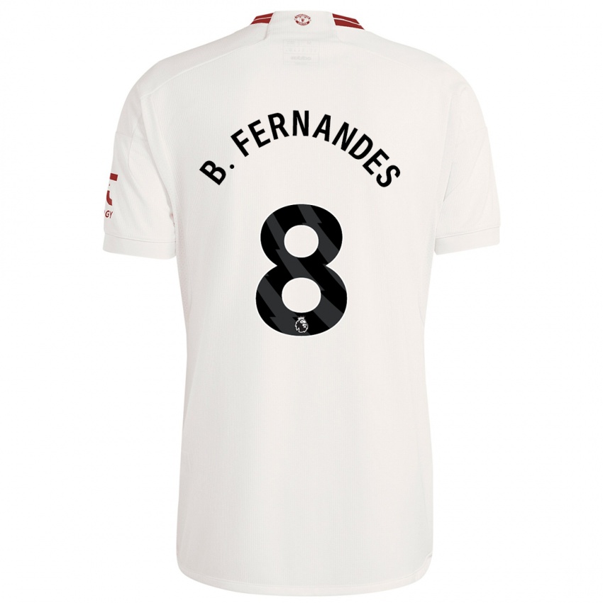 Pánské Bruno Fernandes #8 Bílý Třetí Hráčské Dresy 2023/24 Dres