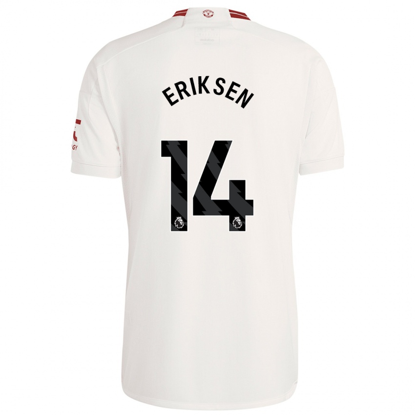 Pánské Christian Eriksen #14 Bílý Třetí Hráčské Dresy 2023/24 Dres