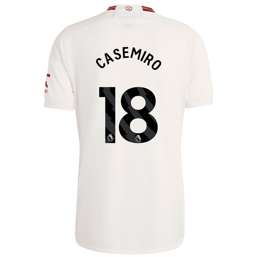 Pánské Casemiro #18 Bílý Třetí Hráčské Dresy 2023/24 Dres