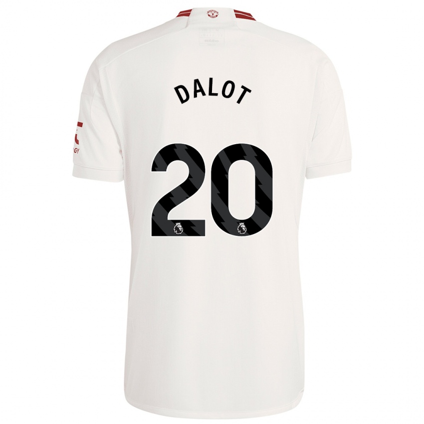Pánské Diogo Dalot #20 Bílý Třetí Hráčské Dresy 2023/24 Dres