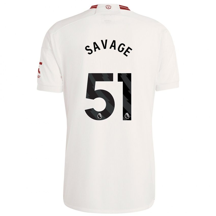 Pánské Charlie Savage #51 Bílý Třetí Hráčské Dresy 2023/24 Dres