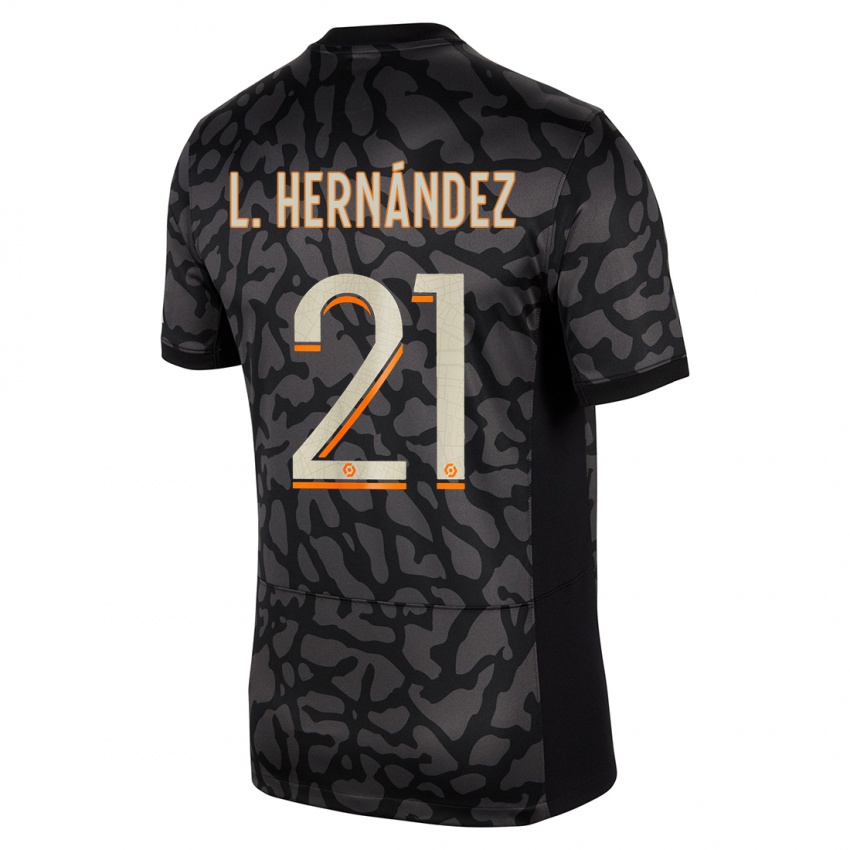 Pánské Lucas Hernandez #21 Černá Třetí Hráčské Dresy 2023/24 Dres