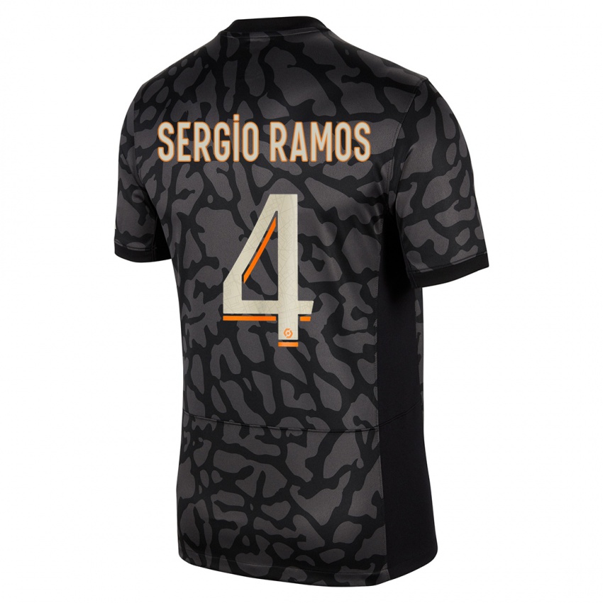 Pánské Sergio Ramos #4 Černá Třetí Hráčské Dresy 2023/24 Dres