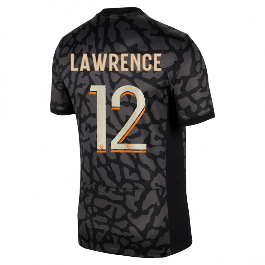 Pánské Ashley Lawrence #12 Černá Třetí Hráčské Dresy 2023/24 Dres