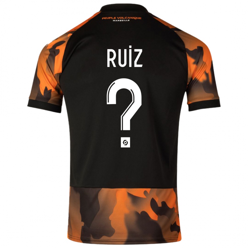 Pánské Pedro Ruiz #0 Černá Oranžová Třetí Hráčské Dresy 2023/24 Dres