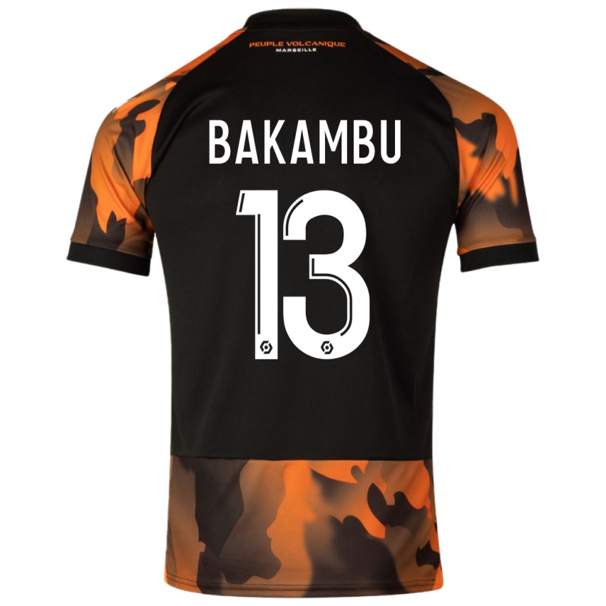 Pánské Cedric Bakambu #13 Černá Oranžová Třetí Hráčské Dresy 2023/24 Dres
