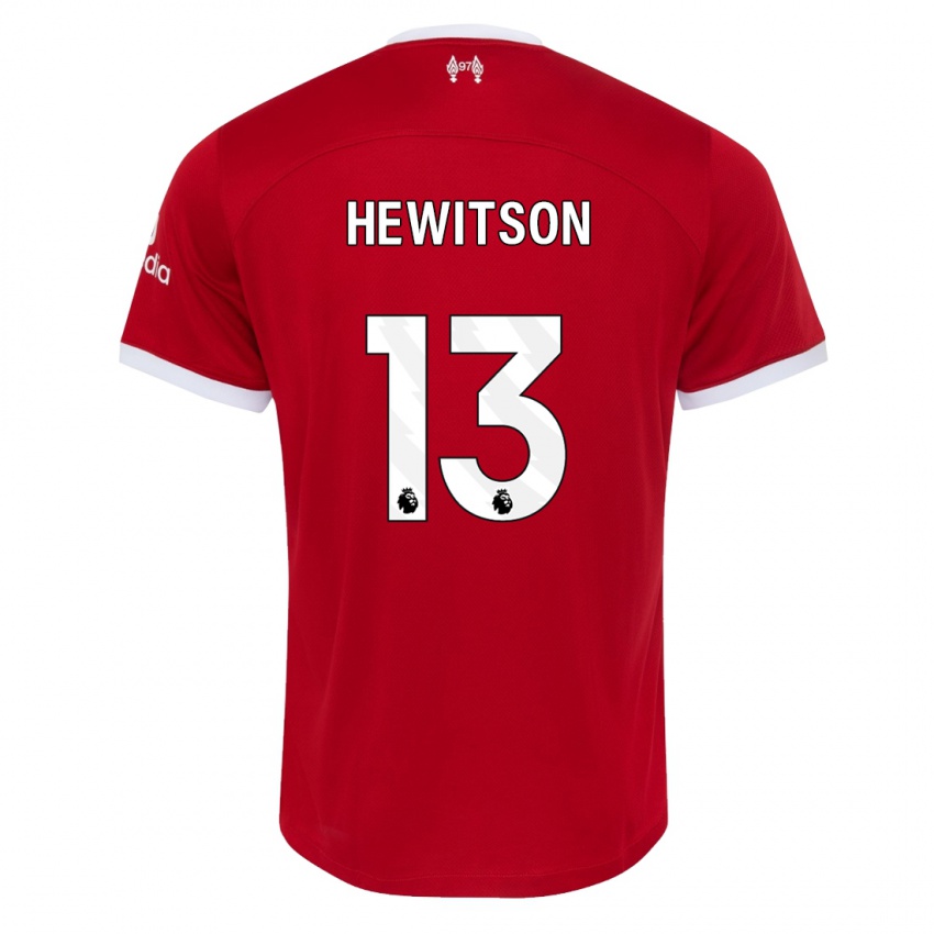 Dámské Luke Hewitson #13 Červené Domů Hráčské Dresy 2023/24 Dres